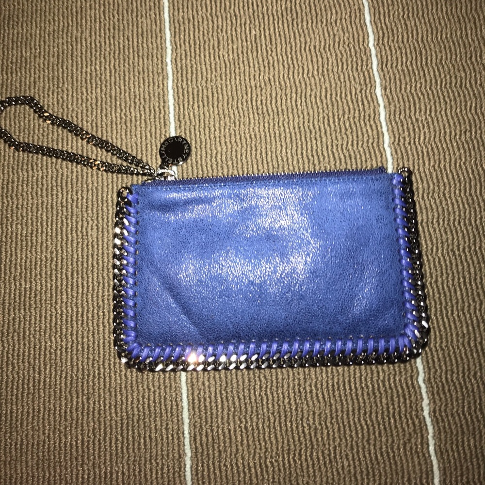 Stella McCartney falabella micro suede wrist pouch