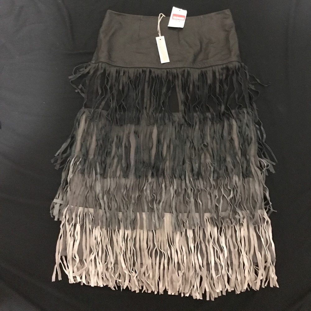 Leather fringe skirt ❤️🖤🖤