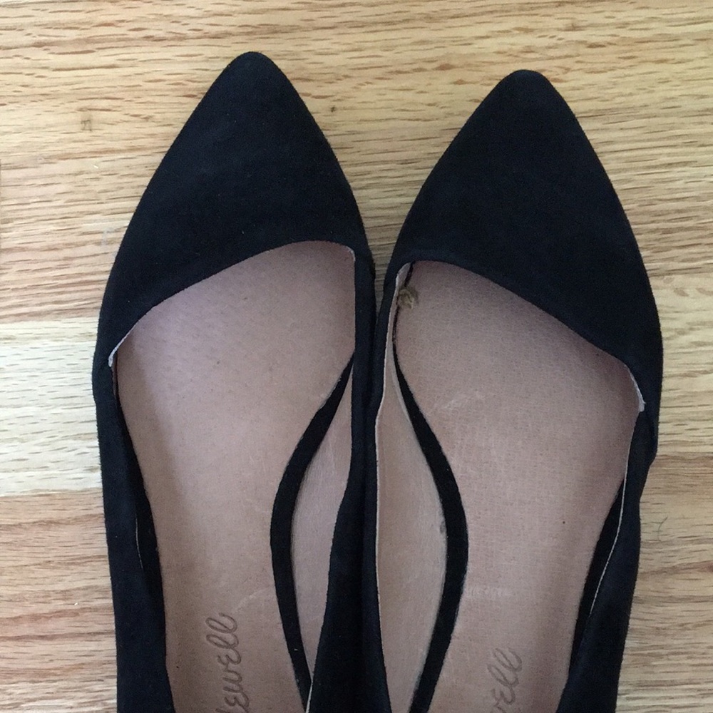 Black Suede Ballerina Madewell Flats size 6 1/2