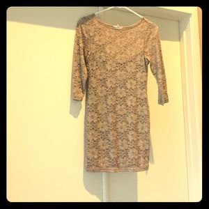Tan Lace Dress Tan Lace Dress