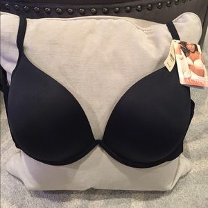 Cacique black underwire convertible plunge bra