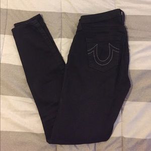 True Religion - Curvy Skinny Black Jeans
