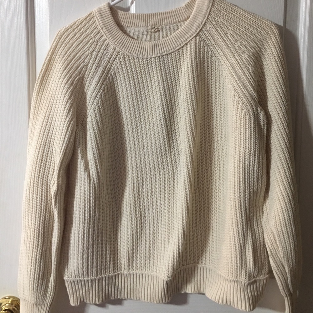 J. Crew cream sweater