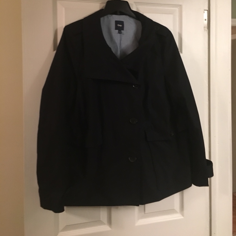 Black lightweight pea coat