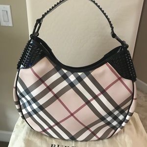 Authentic Burberry studded hobo bag