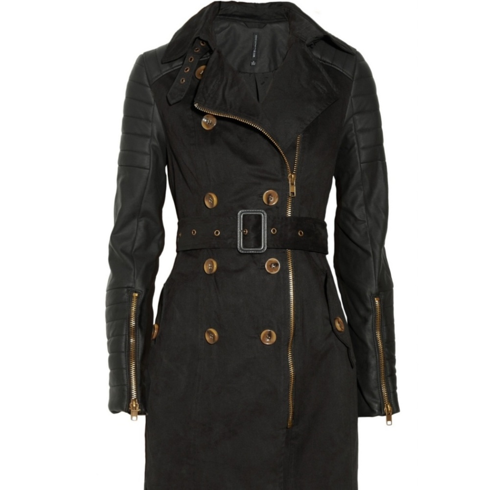 W118 Walter Baker black trench coat