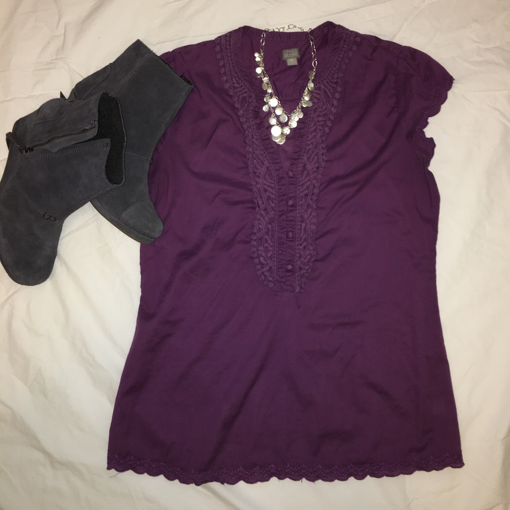Converse Purple tank Blouse