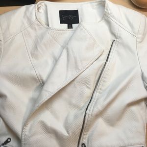 White leather jacket