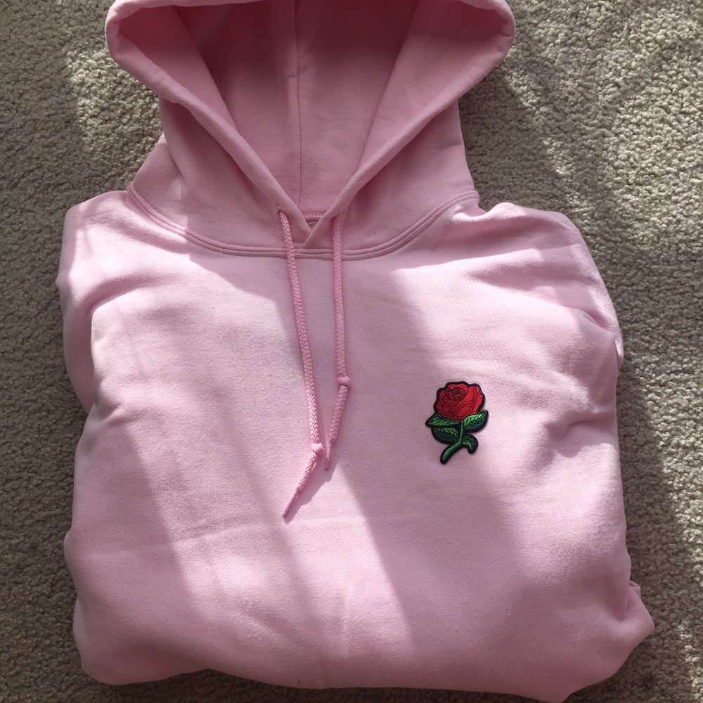Pink rose hoodie