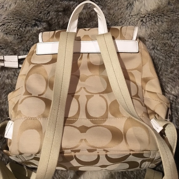 Tan Coach Backpack - Picture 4 of 7