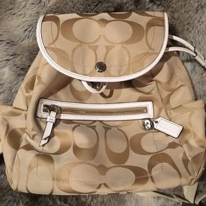 Tan Coach Backpack