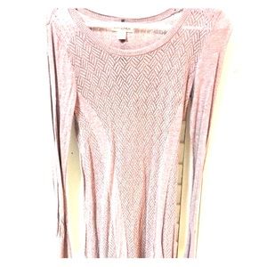 Thin, mauve sweater/shirt.