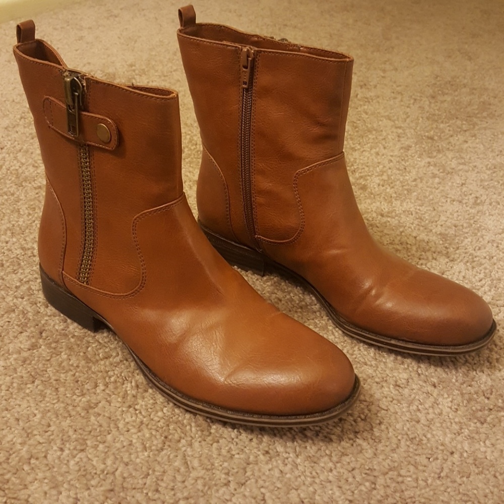Naturalizer Tan Ankle Boots - Size 8