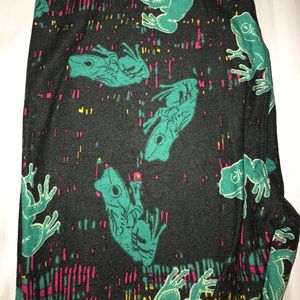 NWT Lularoe Frog Leggings OS