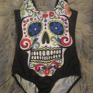 New Day of The Dead Halloween Costume Bodysuit