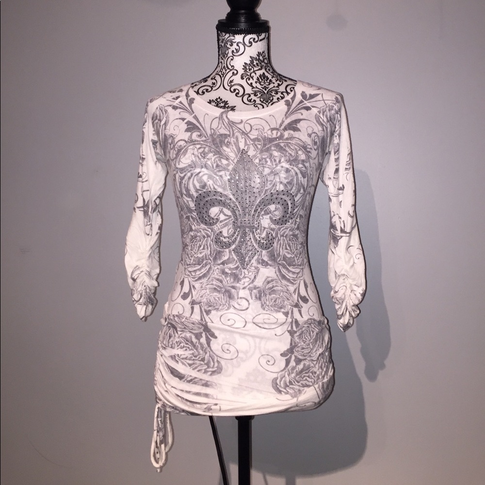 Forever 21 Rhinestone Accent Sweater