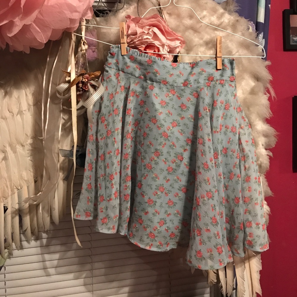 Small Delia’s Blue Floral Skirt