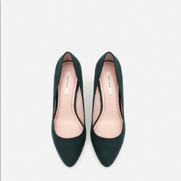 ONE LEFT! Zara Hunter Green Heels (NEW) - Picture 4 of 5