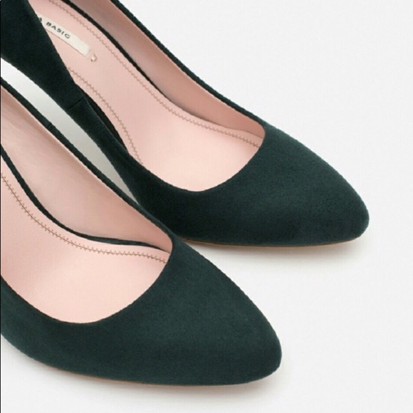 ONE LEFT! Zara Hunter Green Heels (NEW) - Picture 3 of 5