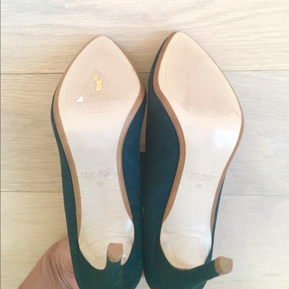 ONE LEFT! Zara Hunter Green Heels (NEW) - Picture 2 of 5