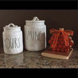 New Rae Dunn Yours and Mine Canisters