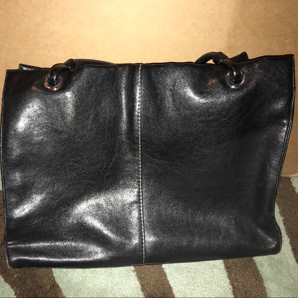 Large black shoulder bag
