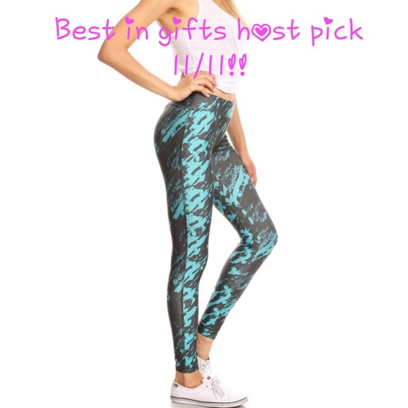 Pants - Splatter workout activewear leggings tights