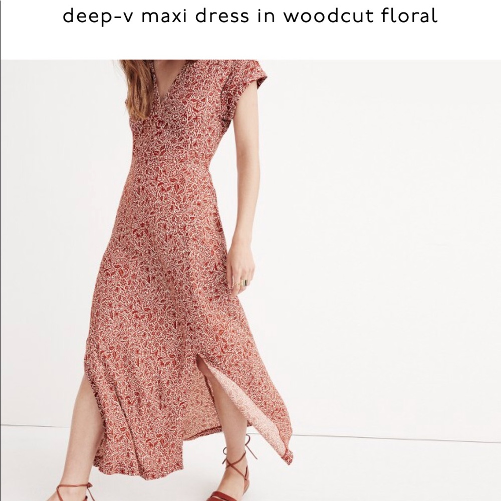 Madewell Deep V Maxi Dress