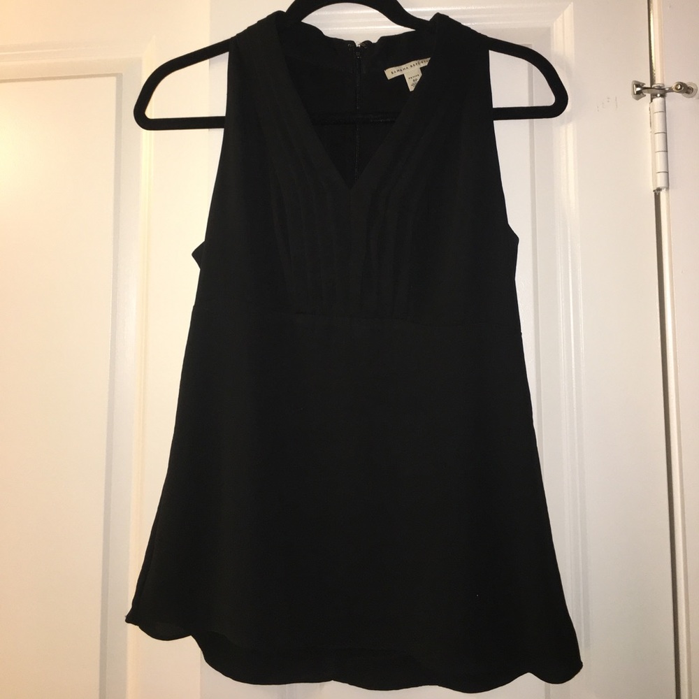 Black sleeveless blouse