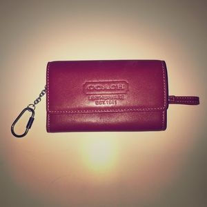 Coach Mini Wallet with Keychain Attachment Coach Mini Wallet with Keychain Attachment