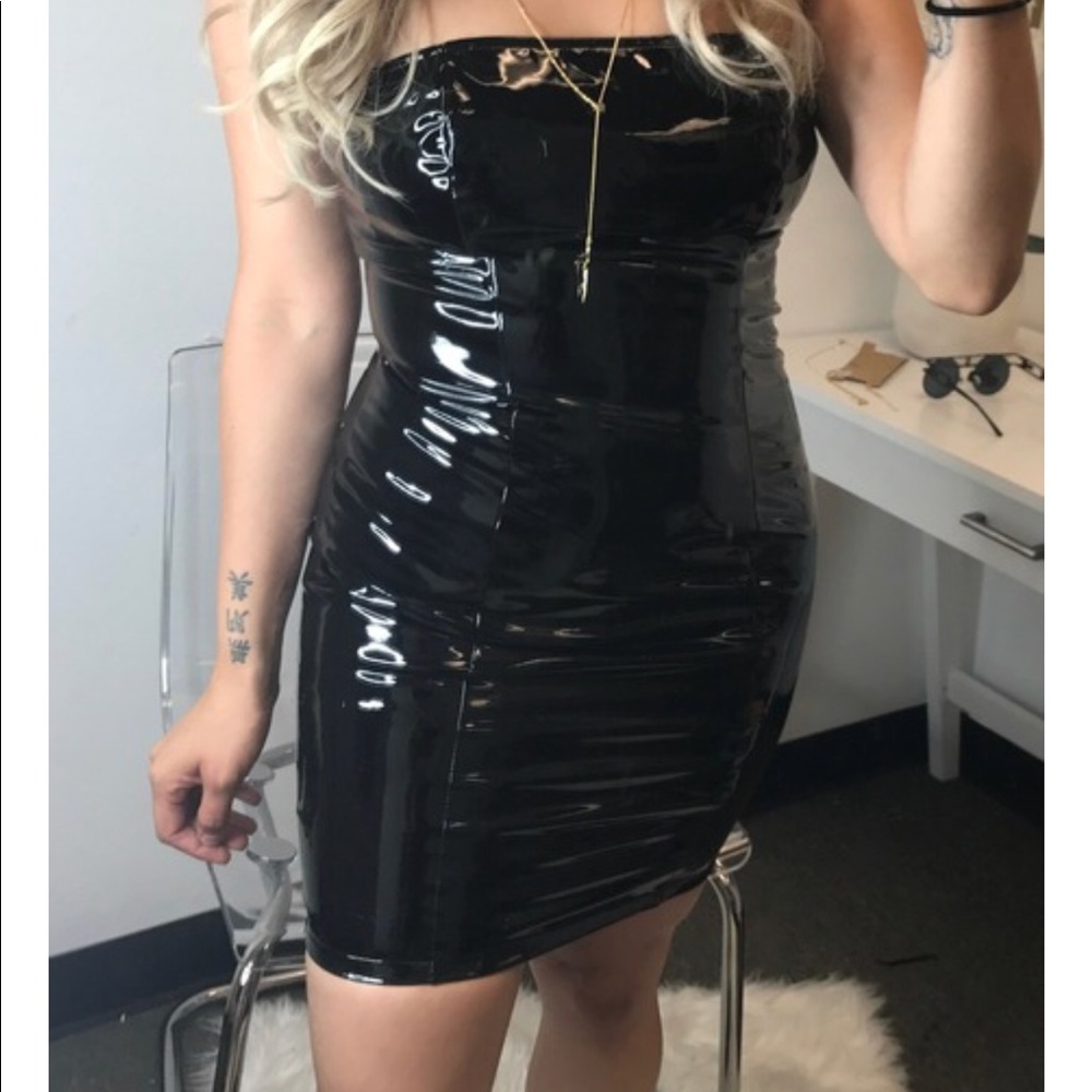 Latex Strapless Dress