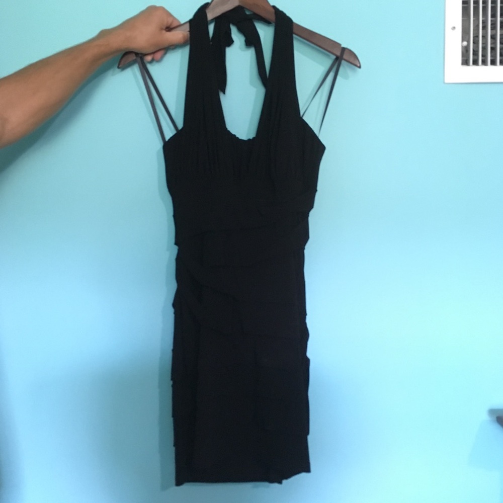 Black Jodi Kristopher Bodycon Halter  Dress Size S