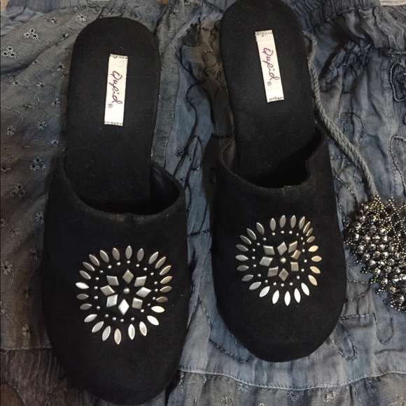 Black Suede Mules - Picture 2 of 4