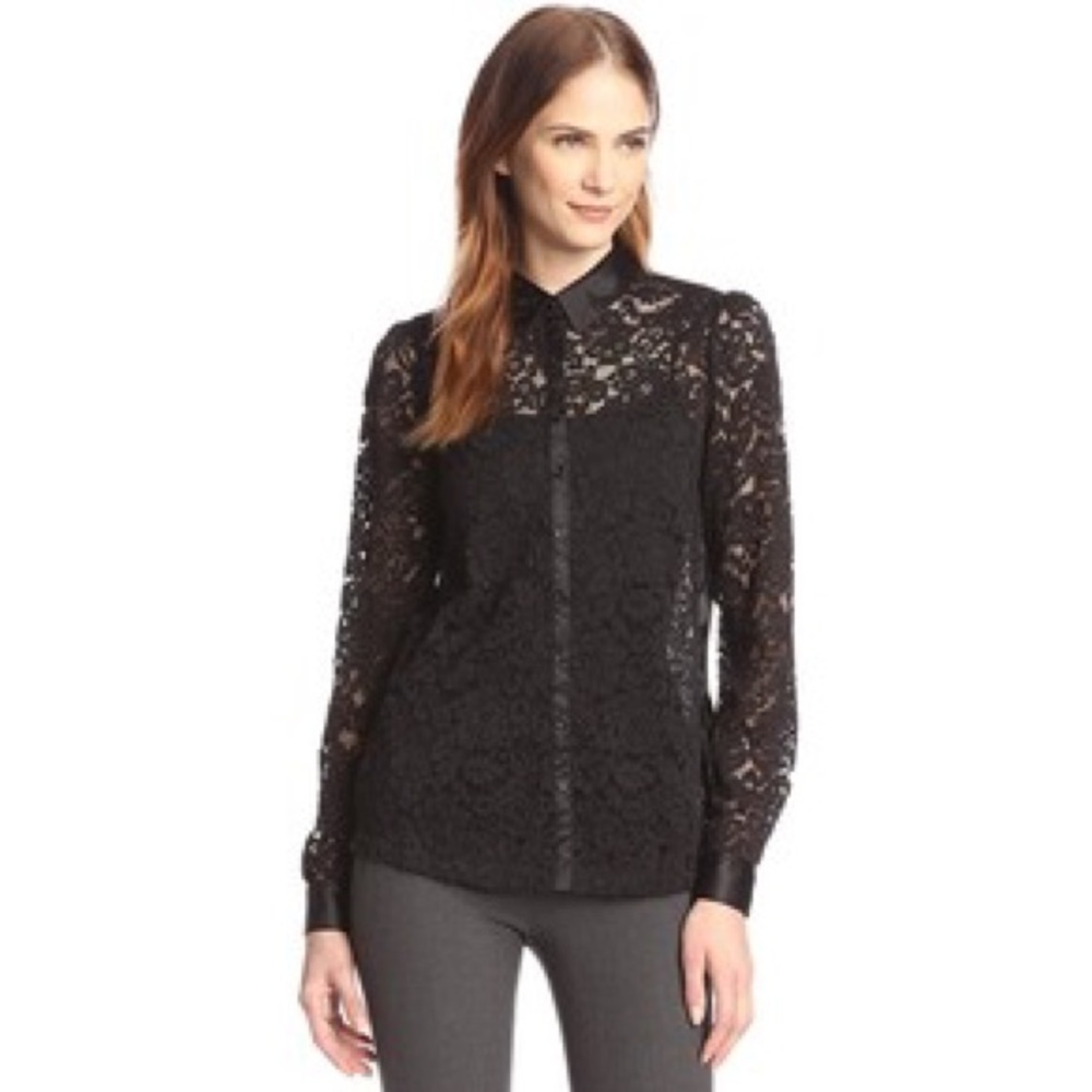 BR Lace Button Up