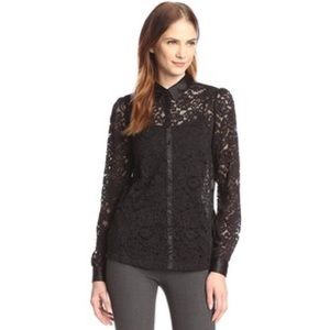 BR Lace Button Up