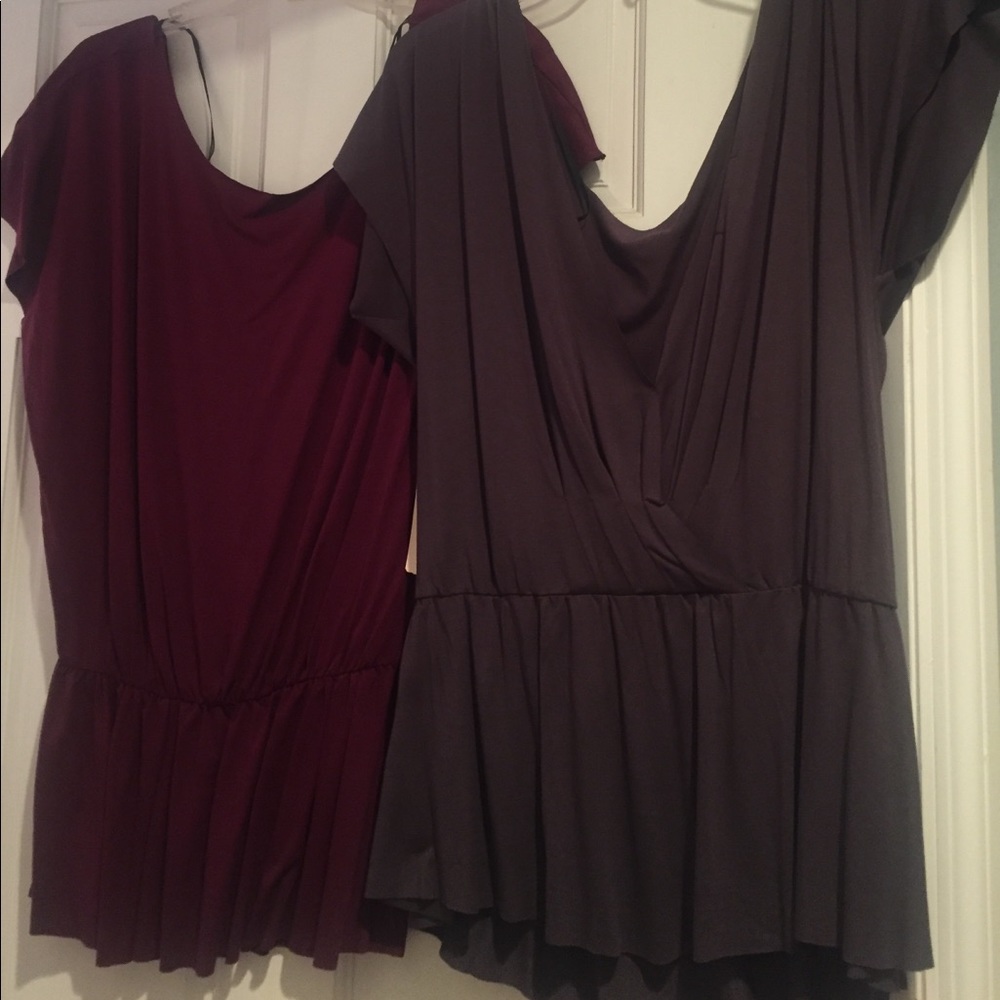 Forever21 tops. Deep v back.