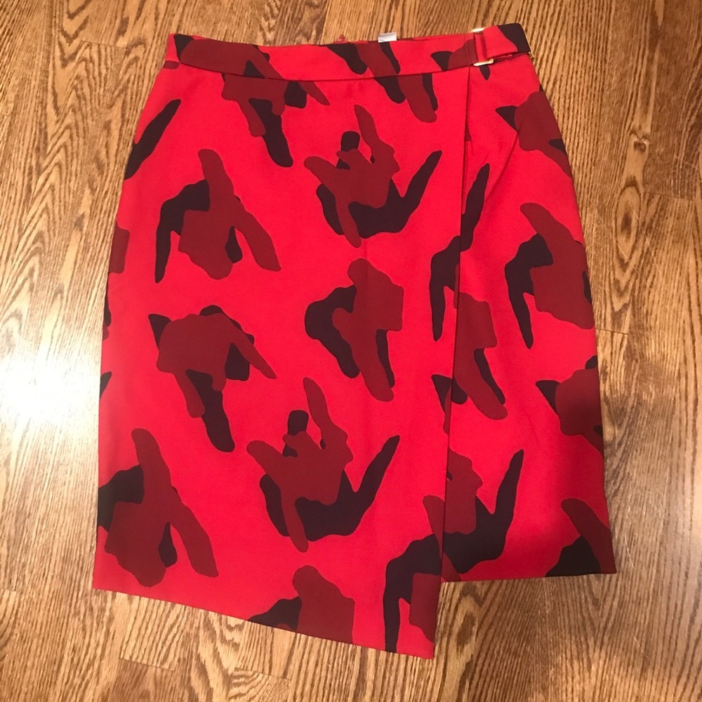 H&M Camo Mock wrap skirt