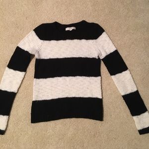 Ann Taylor Loft black/white stripped sweater XS