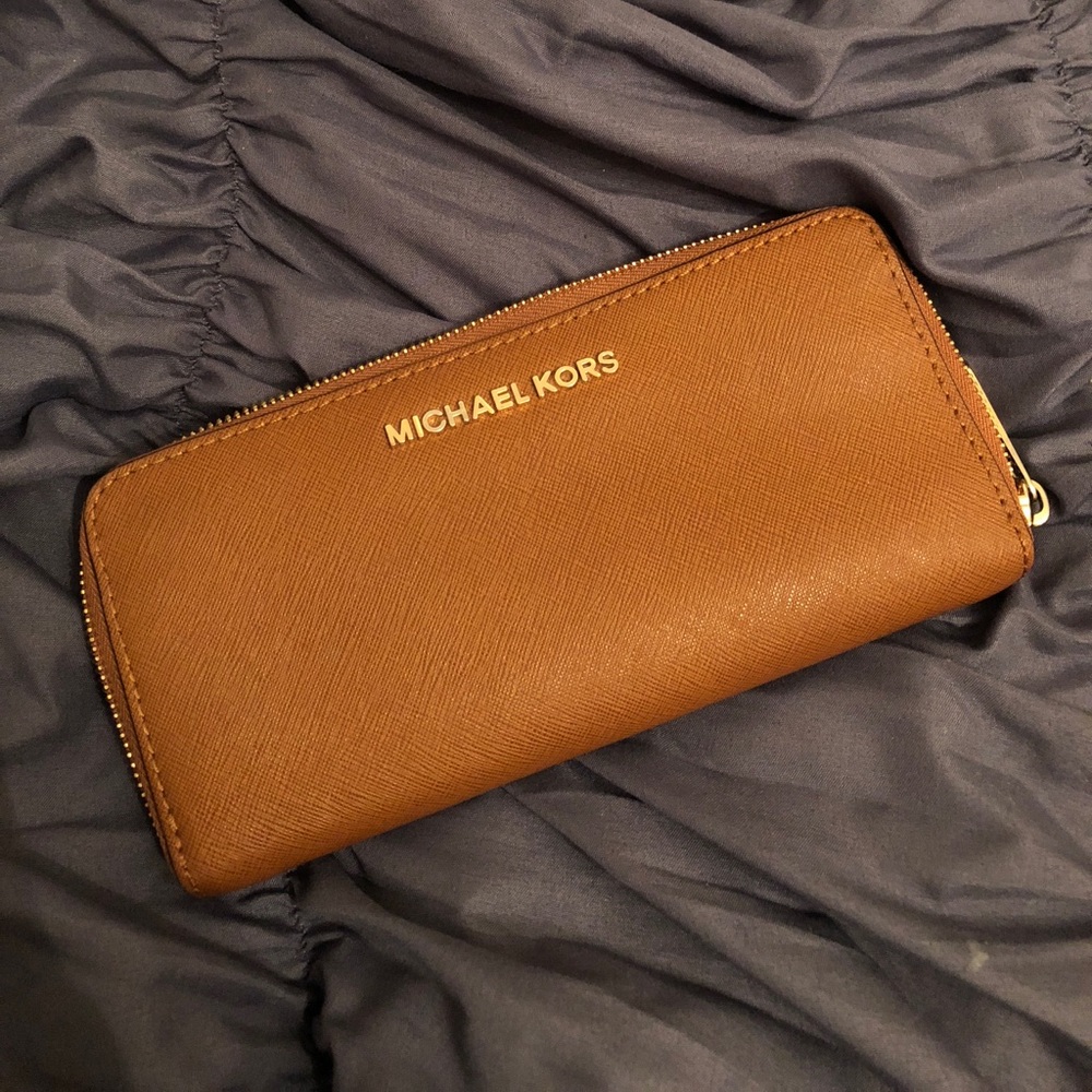 MK Saffiano Leather wallet