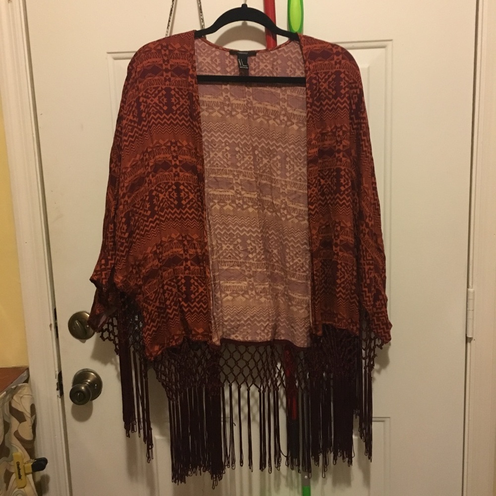 **SOLD** Forever 21 Fringe Kimono