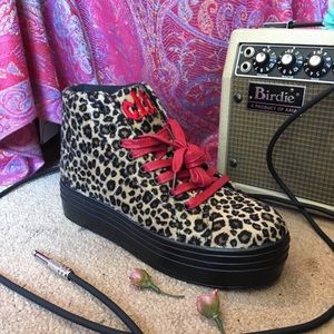 CTTC flatform cheetah print shoes