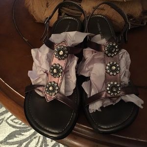 Athena Alexander wedge sandal with bling.