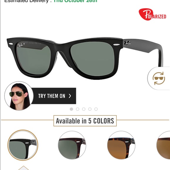 RayBan Original Wayfarer Polarized New with Tags