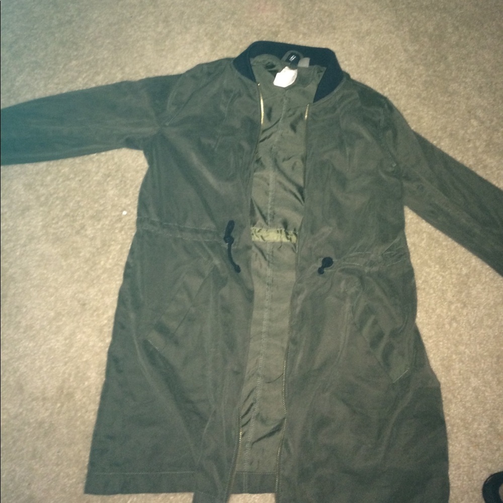 Divided by H&M satin extended bomber jacket