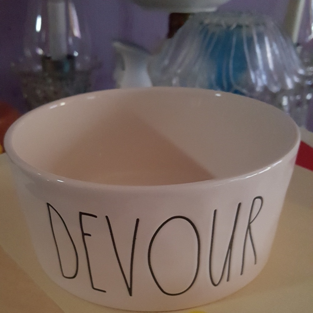 Rae Dunn dog food bowl new perfectly imperfect Rae