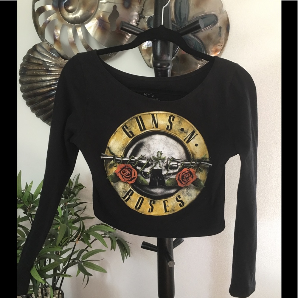 Guns 'N Roses Long Sleeve Crop Top