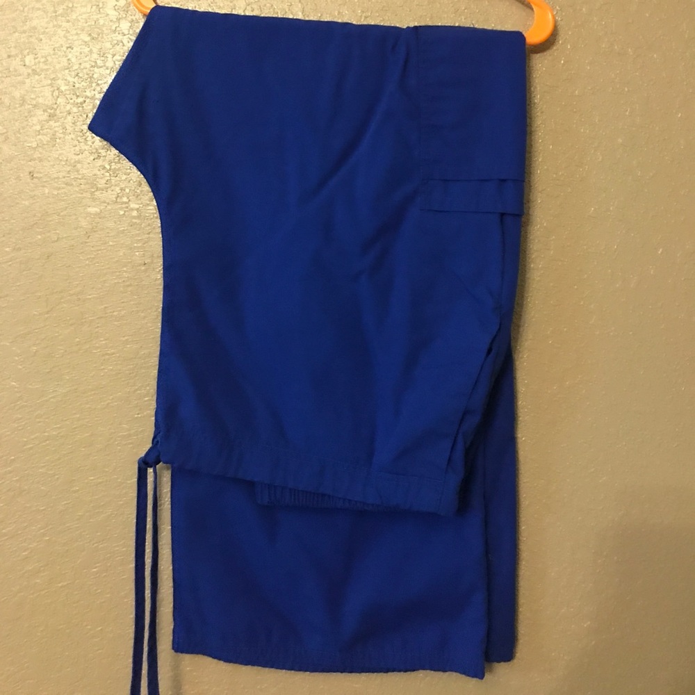 Blue scrub pants