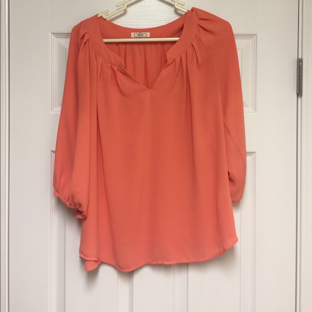 Women’s Orange Quarter Length Blouse