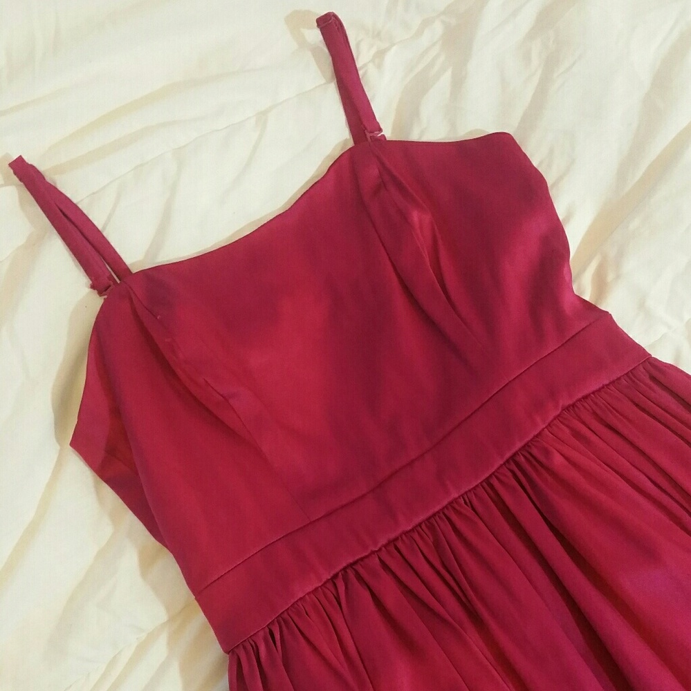 Magenta Adjustable Strap/Strapless Dress
