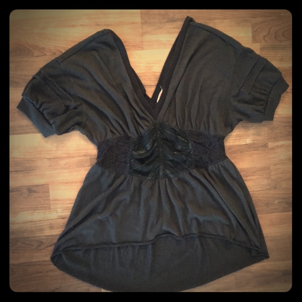 Free People Deep V-neck shirt